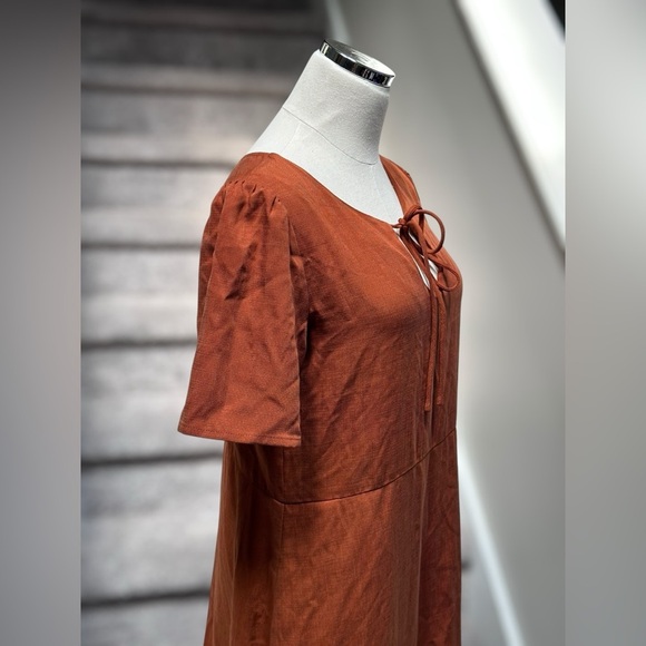 NEW VETTA Capsule The House Dress Haven in Terracotta Sustainable Boho Women’s S - Picture 3 of 15